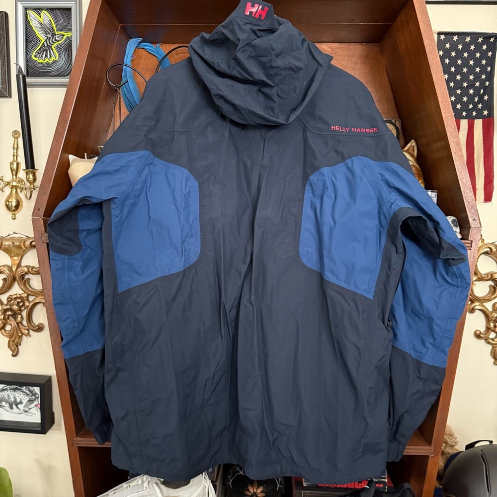 Helly Hansen - Vintage 90’s Soft Shell Dark Blue and Red Jacket - Men’s xxL 2xL - Picture 6 of 7